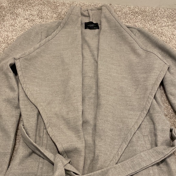 Women’s Felt Drape Front Belted Jacket with pockets - Picture 3 of 6